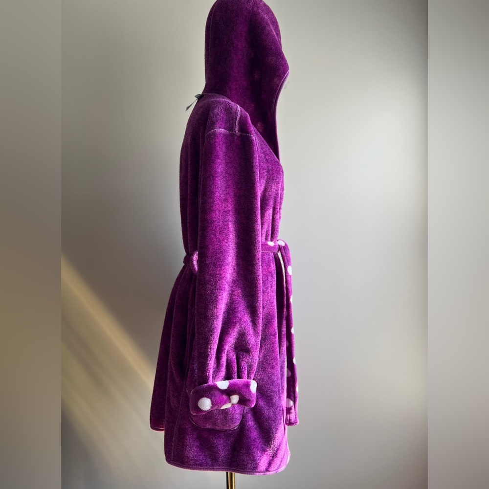Reversible Joe Boxer Plush Purple Robe - Picture 7 of 9